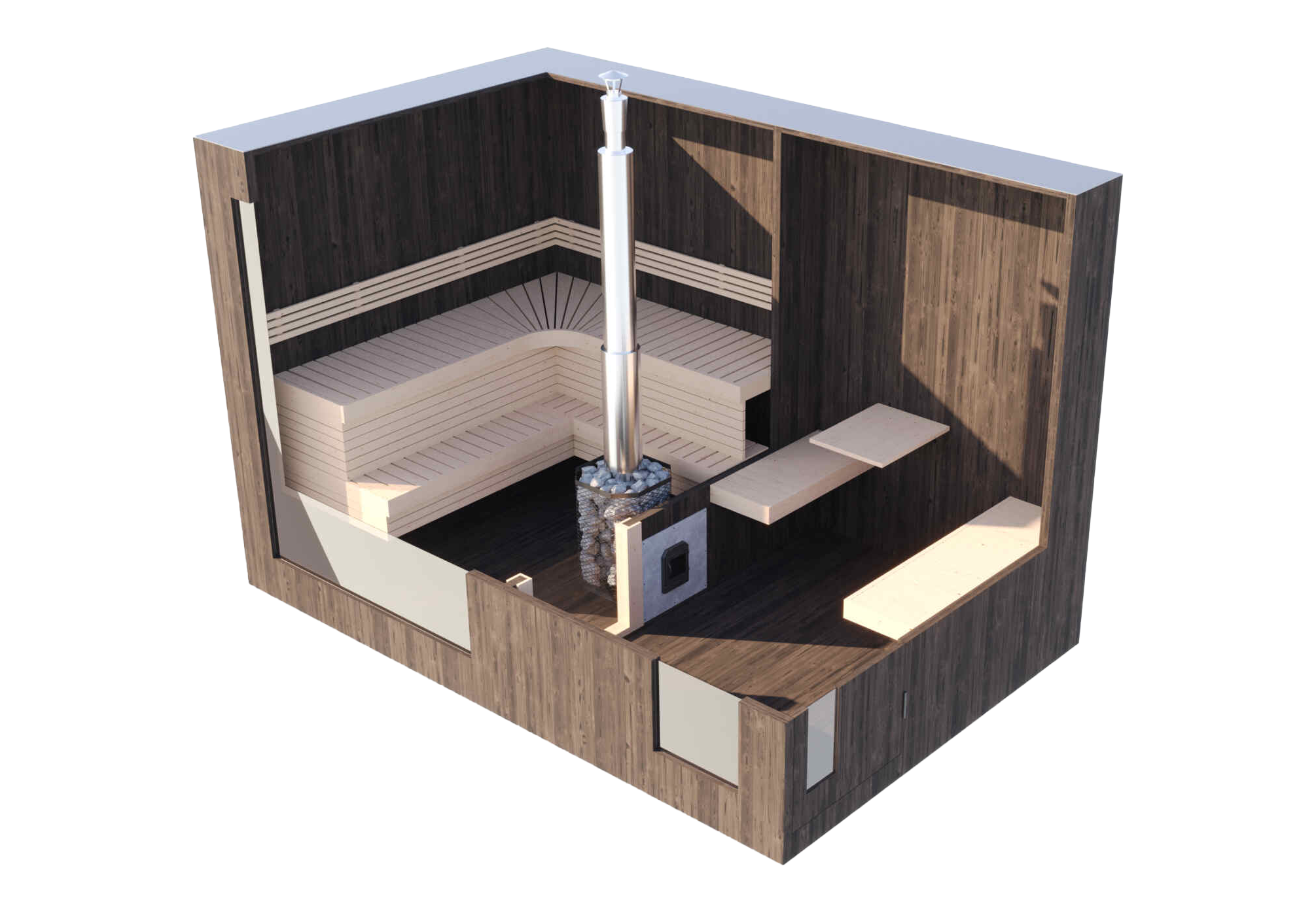 Nordic Cube Soome saun 3D